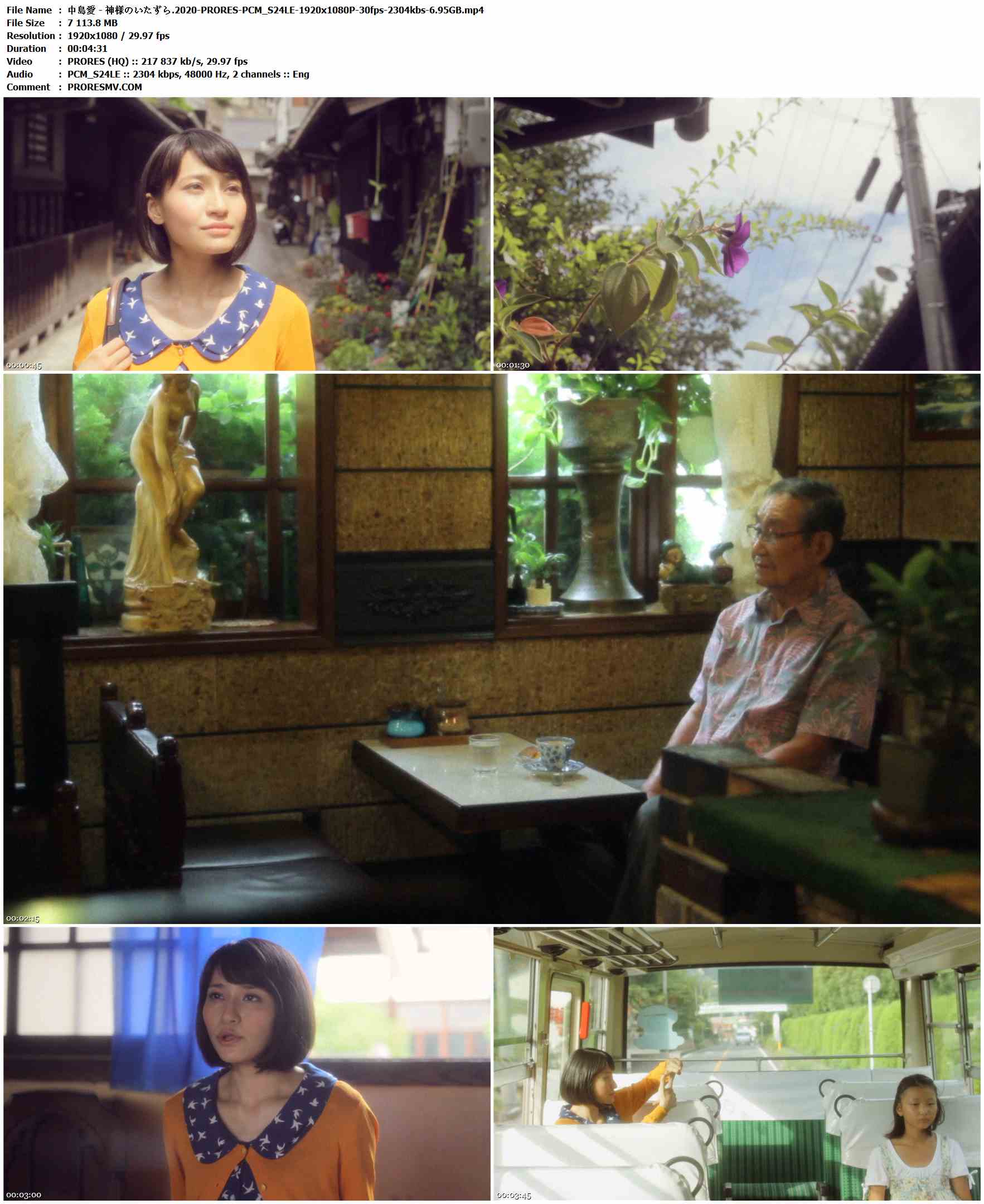 中島愛 - 神様のいたずら.2020-PRORES-PCM_S24LE-1920x1080P-30fps-2304kbs-6.95GB官方MV_高清MV